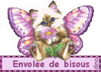 Gif animé bisous chat